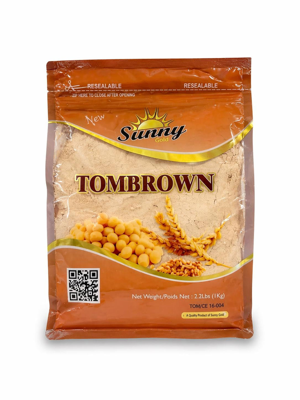 Sunny Gold Tom Brown Ghana 2.2Lbs(1Kg) Sachet| Traditional African Cereal Mix | Roasted Maize & Grains Breakfast Drink | Healthy Energy Food