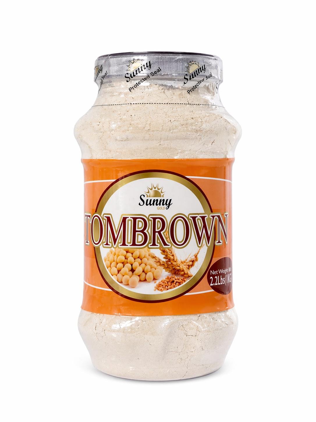 Sunny Gold Tom Brown Ghana 2.2 Lbs. (1Kg) | Traditional African Cereal Mix | Roasted Maize & Grains Breakfast Drink | Healthy Natural Food