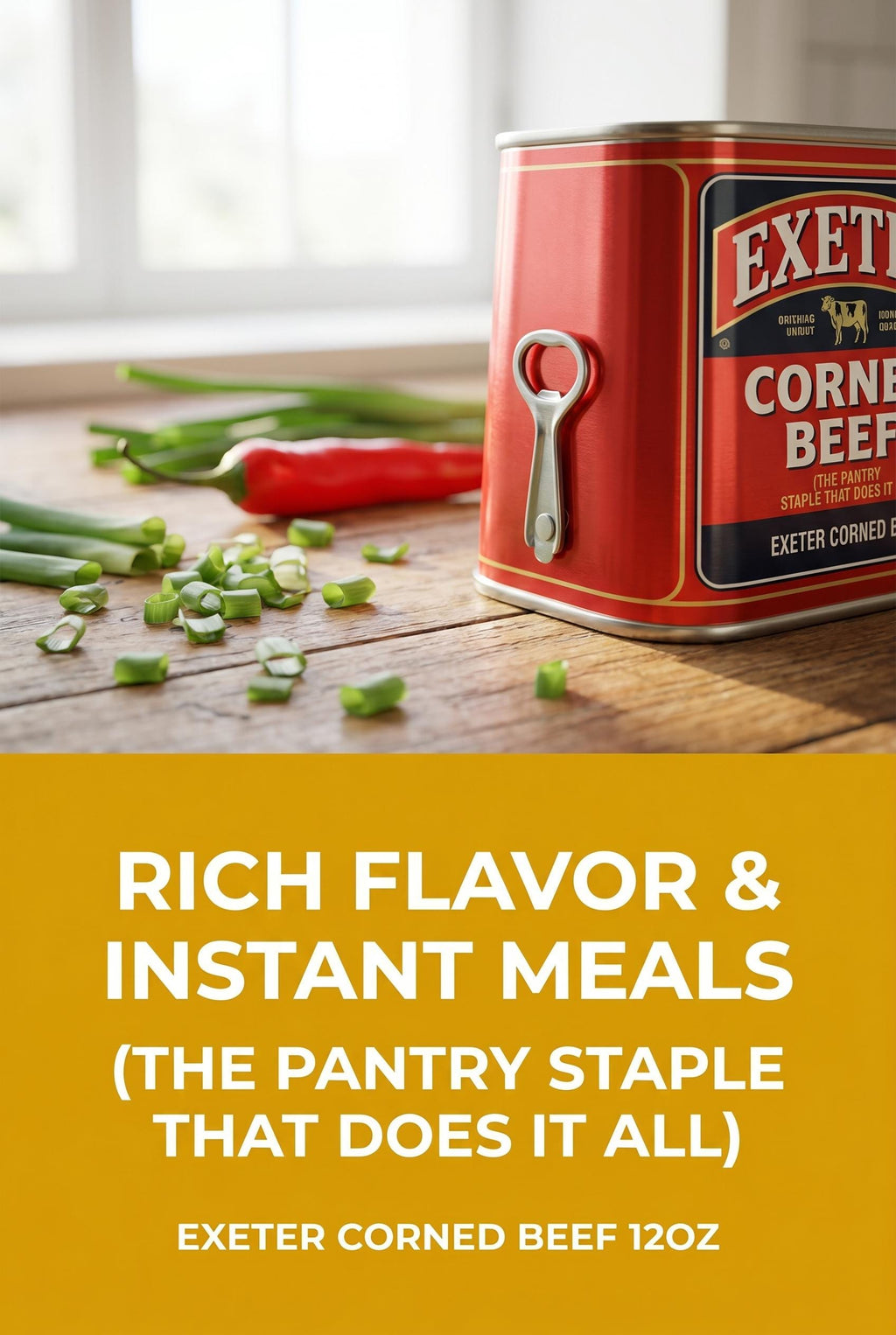 Exeter Corned Beef 12oz | Premium Canned Corned Beef | Ready to Eat Protein | African & Caribbean Pantry Staple