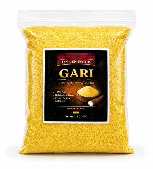 Authentic Ghana Yellow Gari – Roasted Cassava Flakes with Palm Oil – Perfect for Eba & Soakings – Gluten-Free West African Food