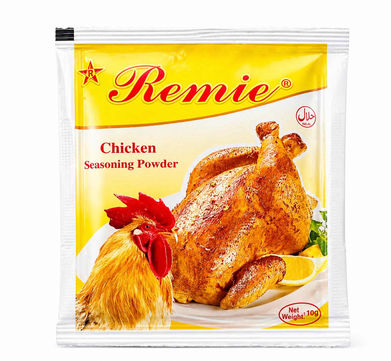 Remie Chicken Seasoning Spice Blend (5g Pack of 10) Savory All-Purpose Chicken Seasoning for Grilling, Frying & Stews African Flavor Spice