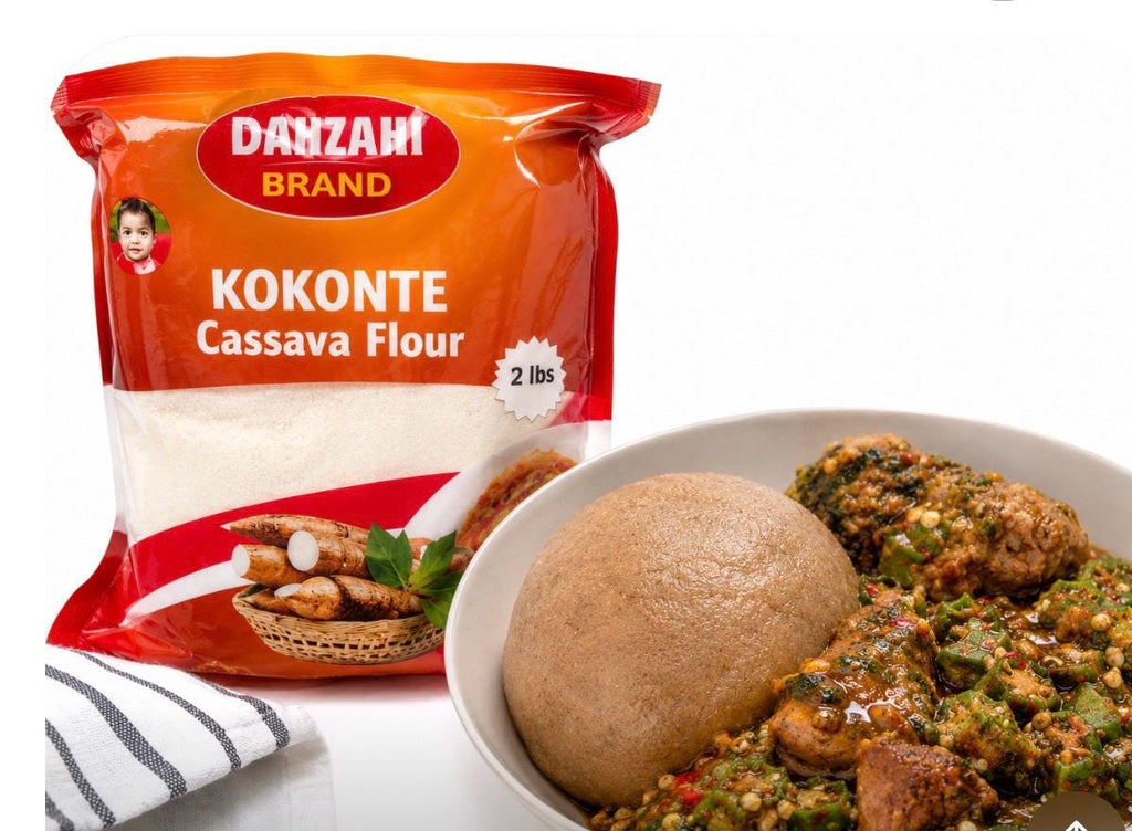 Konkonte Flour | Authentic Ghana Cassava Fufu Flour | Traditional African Swallow for Soups & Stews | Dried Cassava Powder
