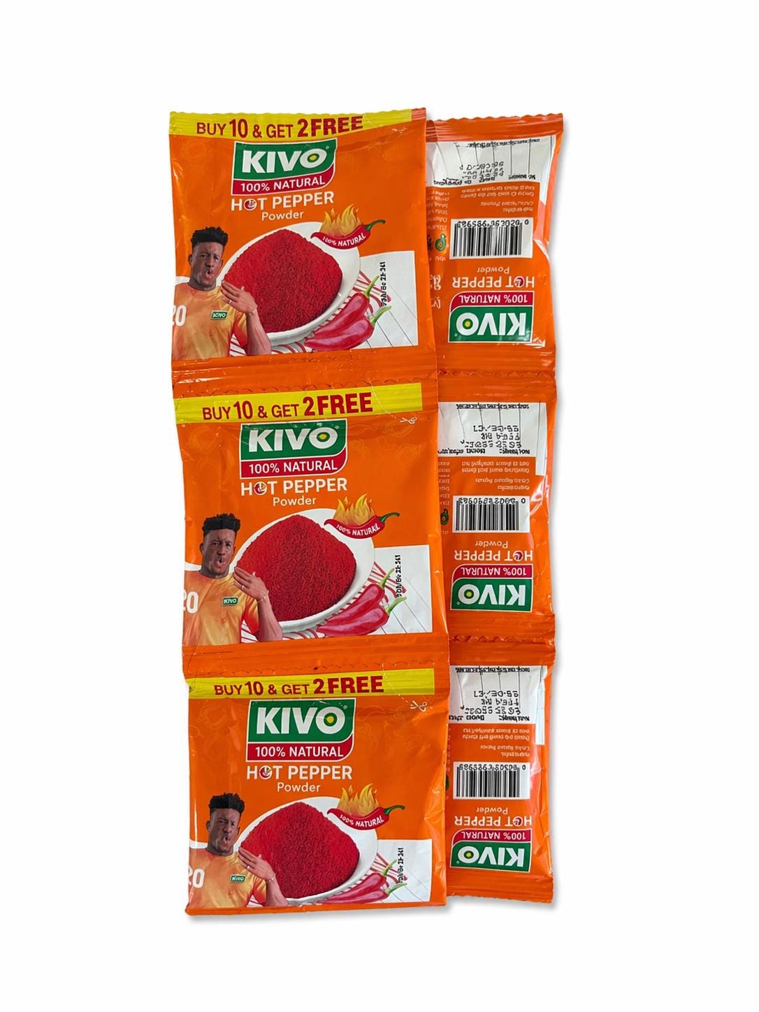 Kivo 100% Natural Hot Pepper Sauce Mini Sachets (12 Pack) | African Chili Sauce Pack | Spicy Pepper Condiment | Travel Size Hot Sauce Packet