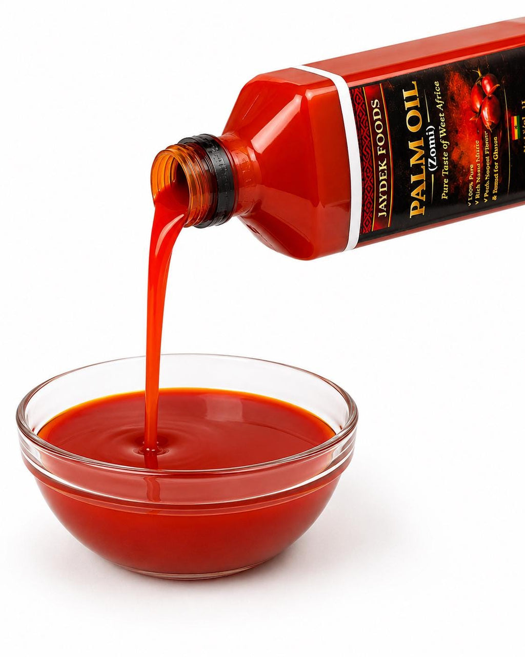 Red Palm Oil from Ghana (Zomi) | Pure Unrefined African Palm Oil | Traditional Cooking Oil for West African Dishes