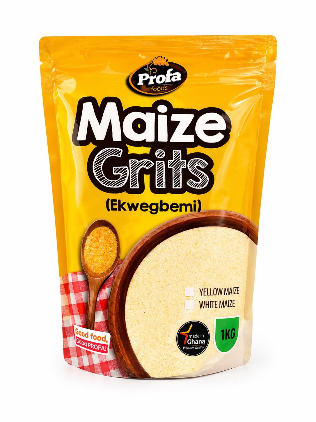 Maize Grits (Ekweghemi) 1kg | Traditional African Corn Grits | Ghana Staple Food | Natural Maize Meal for Porridge, Banku & Breakfast