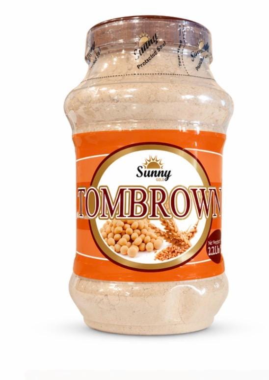 Sunny Gold Tom Brown Ghana 2.2 Lbs. (1Kg) | Traditional African Cereal Mix | Roasted Maize & Grains Breakfast Drink | Healthy Natural Food