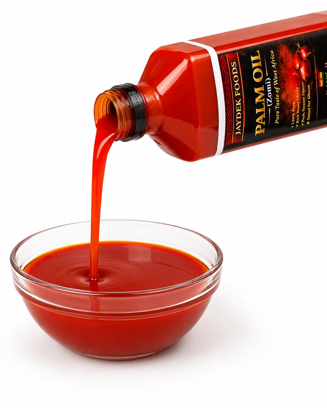 Red Palm Oil from Ghana (Zomi) | Pure Unrefined African Palm Oil | Traditional Cooking Oil for West African Dishes