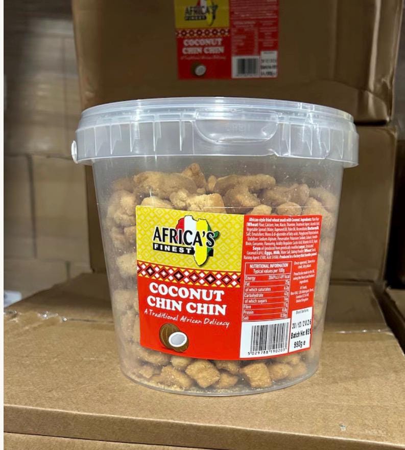 Africa’s Finest Chin Chin Original 250g | Crunchy African Snack | Nigerian & Ghanaian Sweet Fried Dough Treat | Authentic West African Snack
