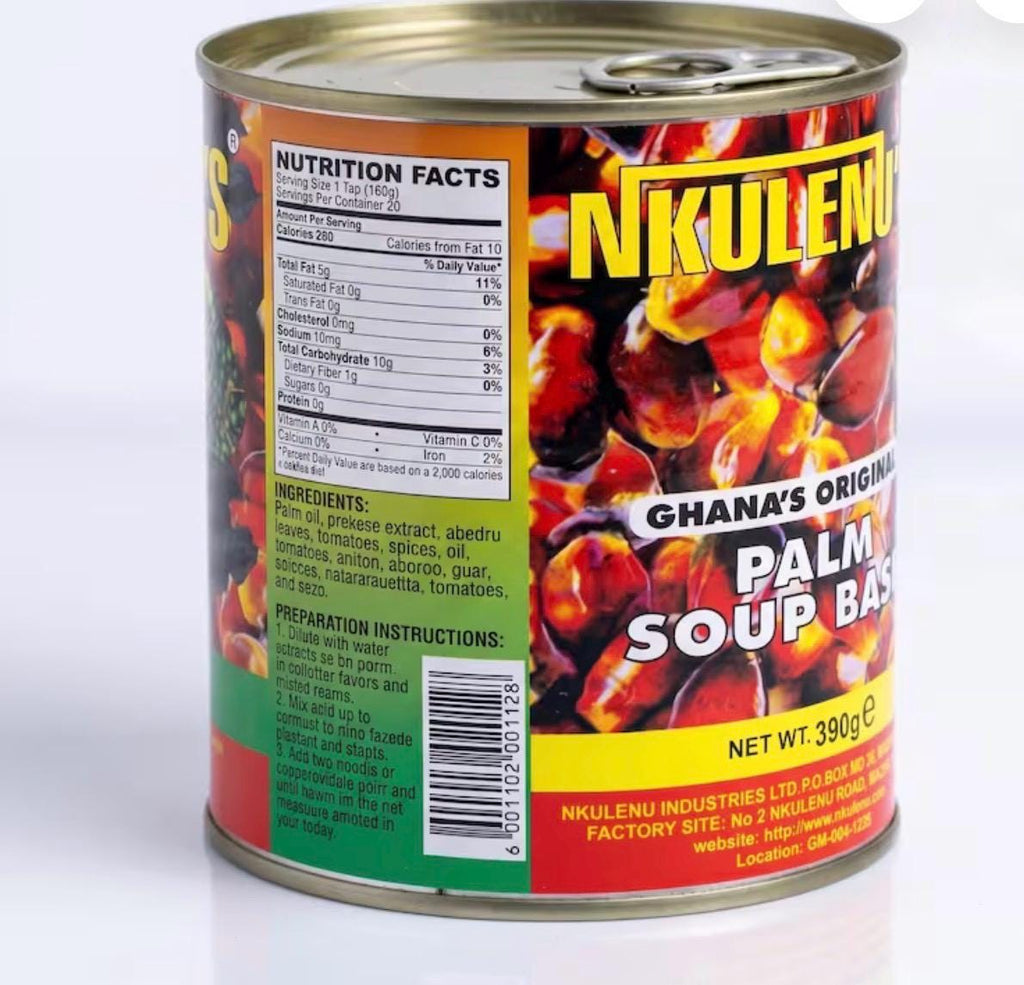 Nkulenu Palm Base Soup Concentrate | Authentic Ghanaian Palm Soup Base | Traditional African Cooking Ingredient | Ready-to-Cook Palm Soup