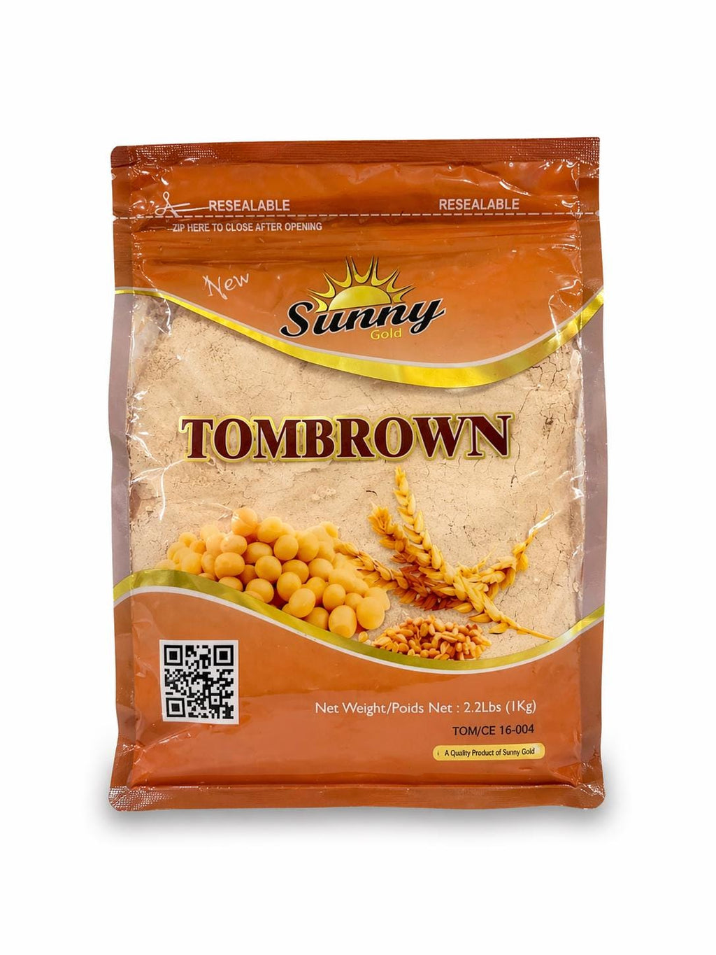 Sunny Gold Tom Brown Ghana 2.2Lbs(1Kg) Sachet| Traditional African Cereal Mix | Roasted Maize & Grains Breakfast Drink | Healthy Energy Food