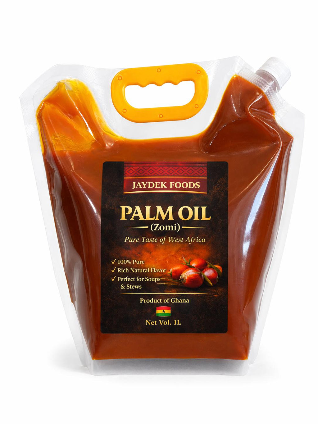 Red Palm Oil from Ghana (Zomi) | Pure Unrefined African Palm Oil | Traditional Cooking Oil for West African Dishes