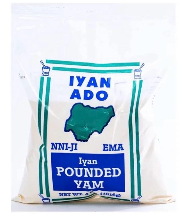 Pounded Yam Flour 4 Lbs| Instant Iyan | Authentic Nigerian Swallow | Smooth Yam Fufu | African Food Staple | Easy to Prepare