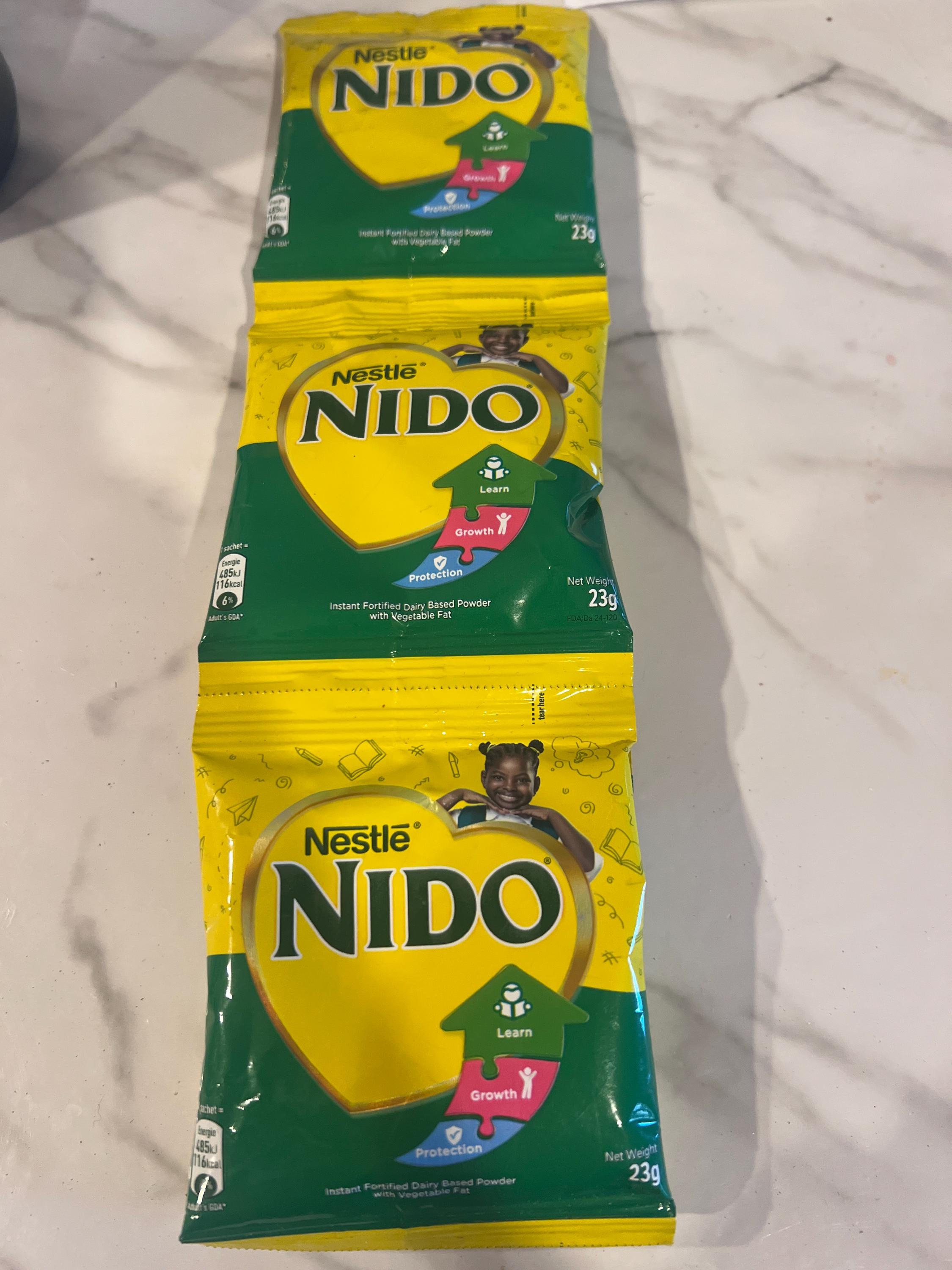 Nestlé Nido Milk Powder Sachets 23g Pack of 10 | Instant Full Cream Milk | African Dairy Powder for Tea, Coffee & Cooking
