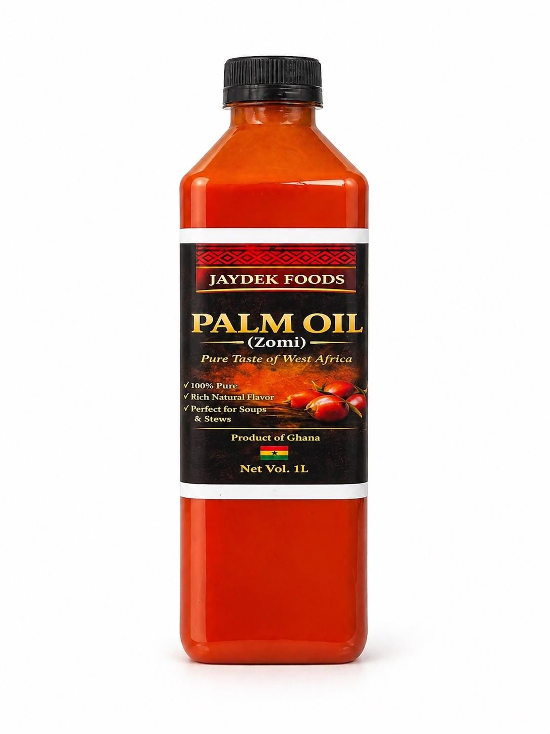 Red Palm Oil from Ghana (Zomi) | Pure Unrefined African Palm Oil | Traditional Cooking Oil for West African Dishes