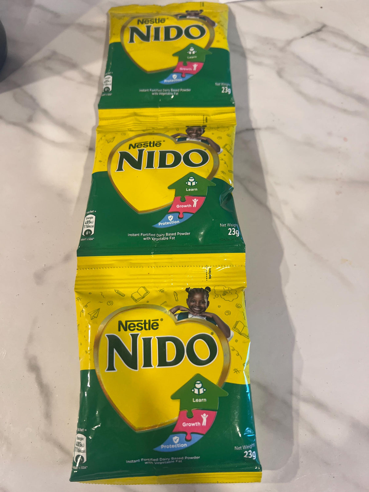 Nestlé Nido Milk Powder Sachets 23g Pack of 5  | Instant Full Cream Milk | African Dairy Powder for Tea, Coffee & Cooking