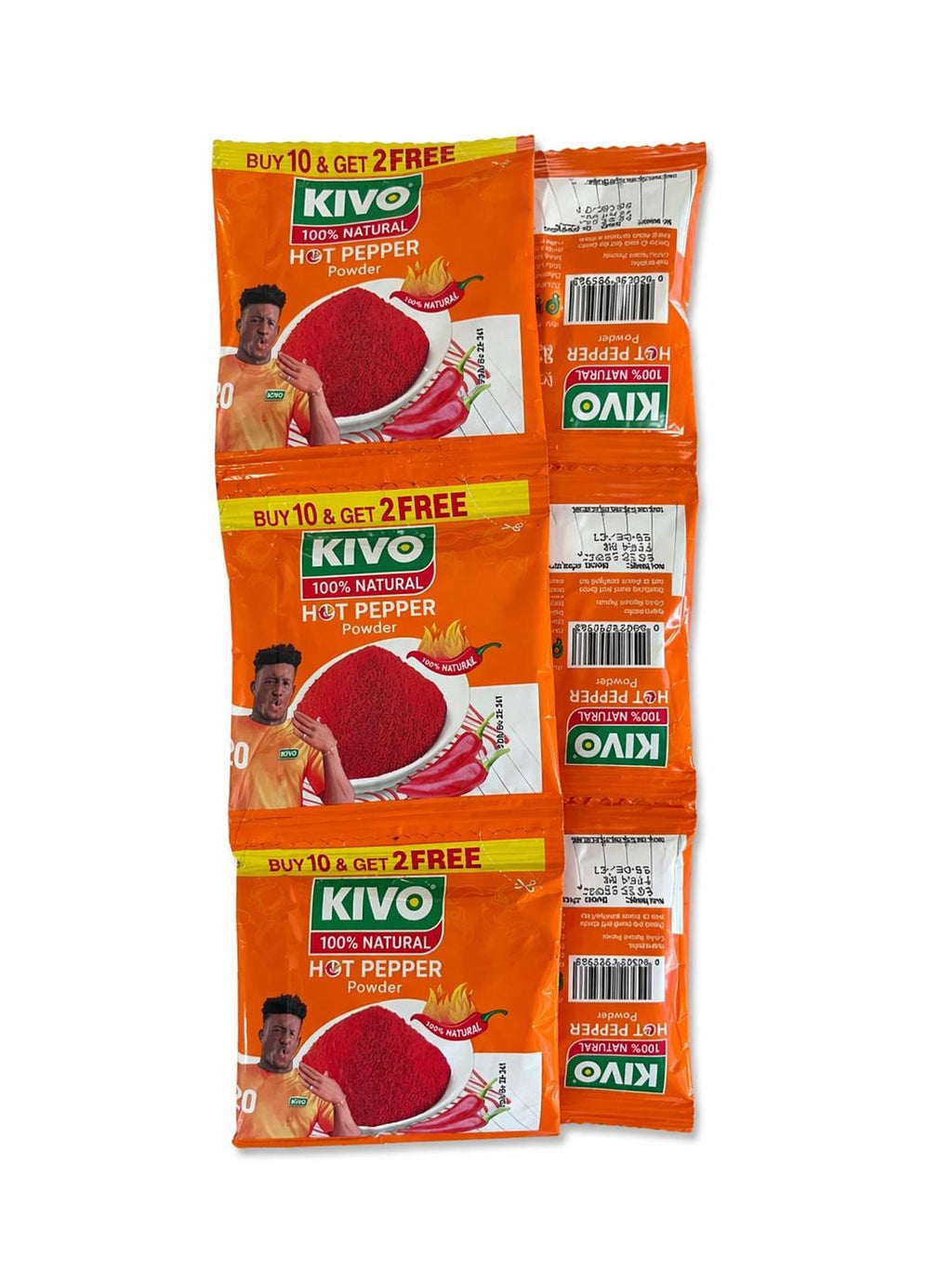 Kivo 100% Natural Hot Pepper Powder | African Chili Spice Sachets (Travel Size)