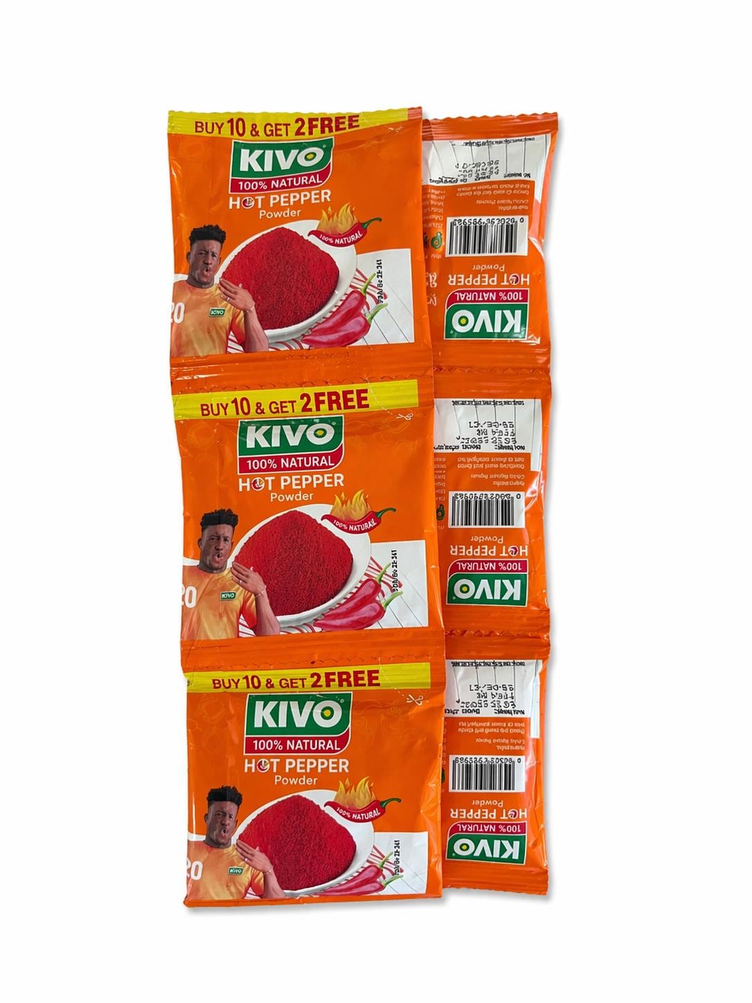 Kivo 100% Natural Hot Pepper Powder | African Chili Spice Sachets (Travel Size)