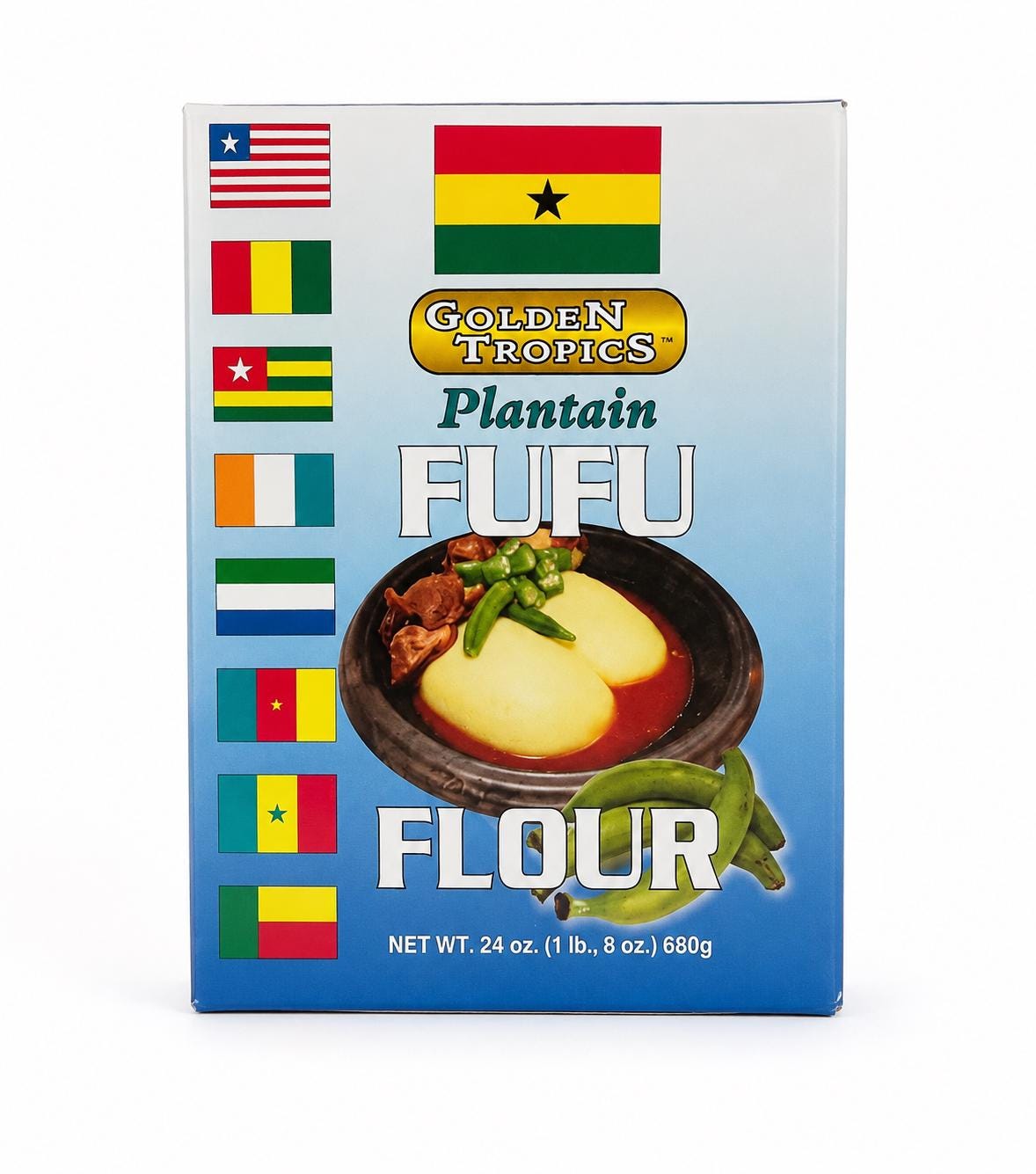 Golden Tropics Plantain Fufu Flour | Authentic West African Swallow Mix