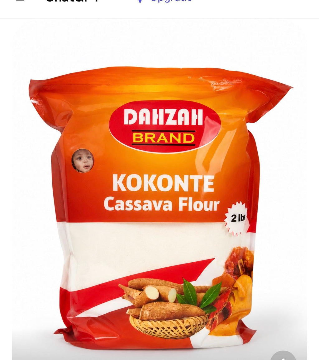 Dahzah Brand Kokonte Cassava Flour | Authentic Ghana Swallow for Soups, Stews