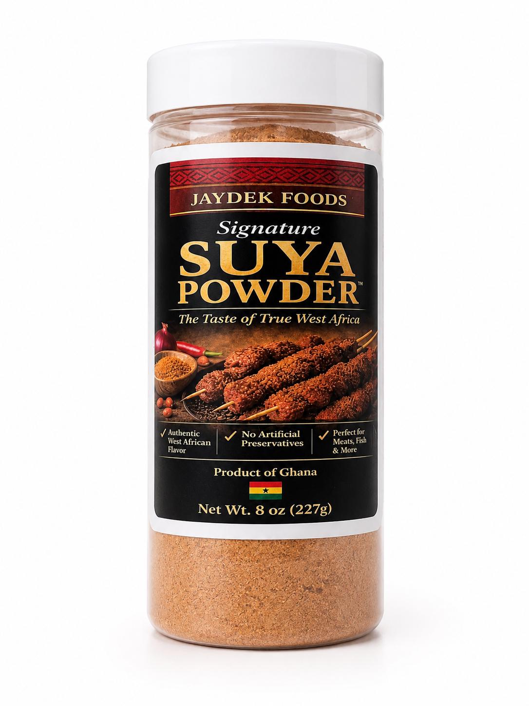 Jaydek Foods Suya Powder | Authentic West African BBQ Meat Rub, Spicy Peanut Blend