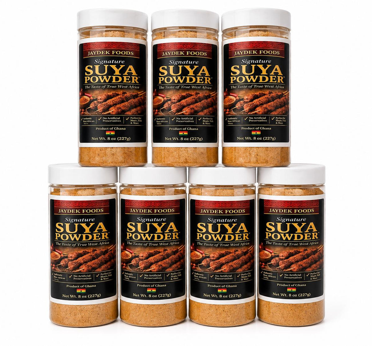 Jaydek Foods Suya Powder | Authentic West African BBQ Meat Rub, Spicy Peanut Blend