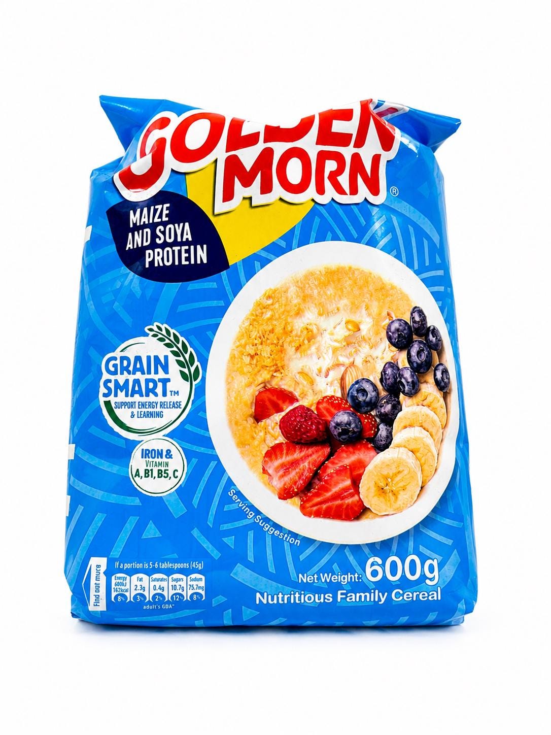 Golden Morn Cereal | Maize & Soya Protein Breakfast Mix (600g)