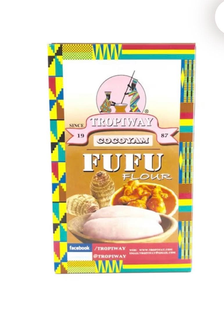 Tropiway Cocoyam Fufu Flour 24 oz | African Fufu Flour | Ghana Fufu | West African Food | Gluten Free Fufu | African Food Staples