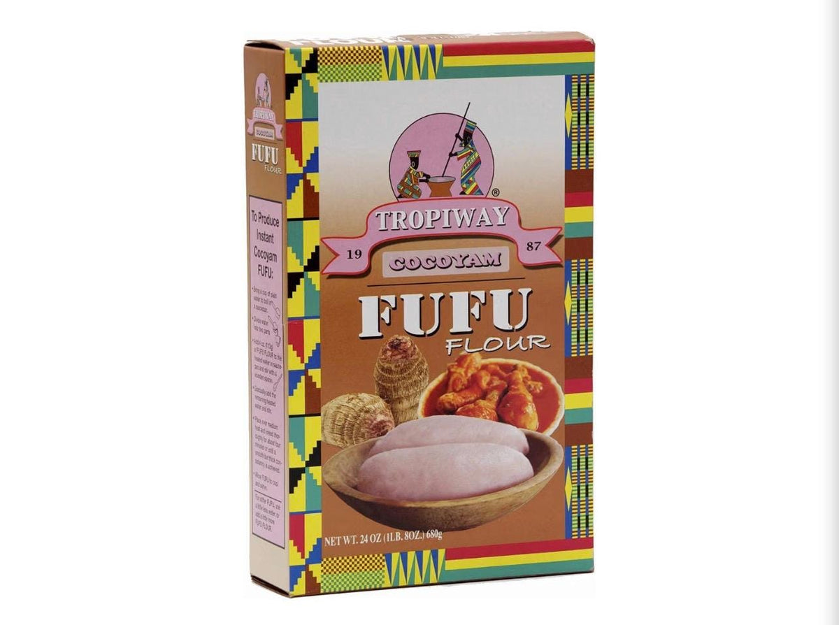 Tropiway Cocoyam Fufu Flour 24 oz | African Fufu Flour | Ghana Fufu | West African Food | Gluten Free Fufu | African Food Staples