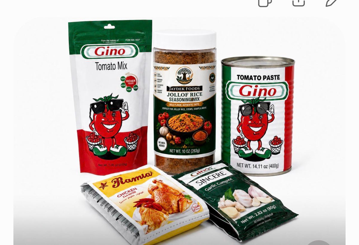 Authentic West African Jollof Rice Seasoning Mix Bundle (Jaydek, Gino, Sankofa)