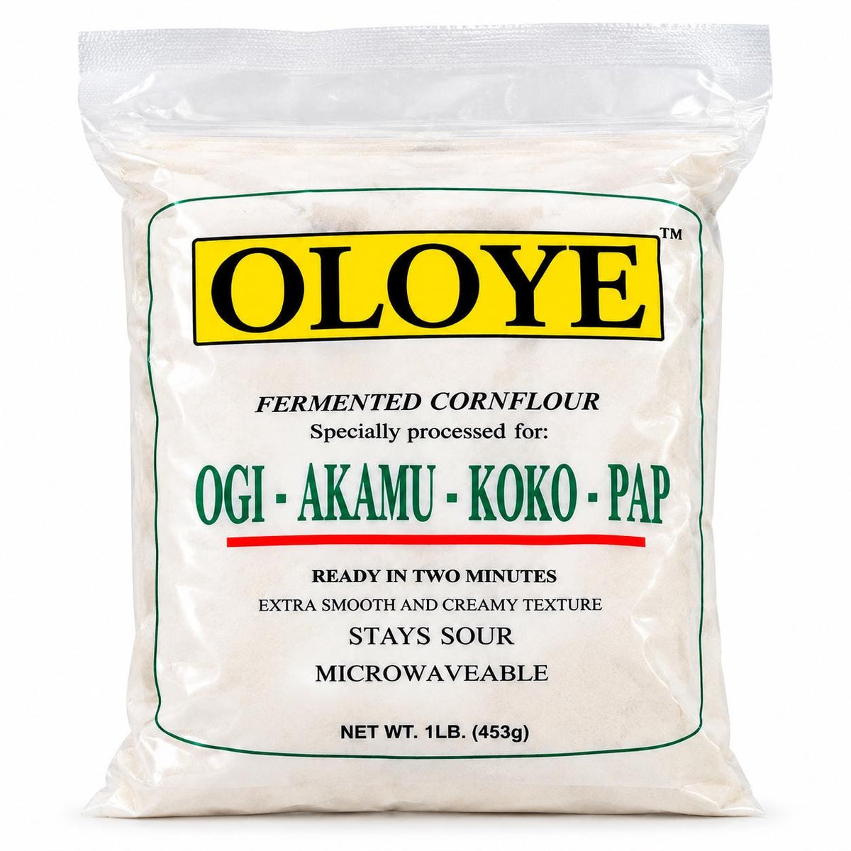 Oloye Fermented Corn Flour Ogi Akamu Koko Pap | African Corn Pap | Nigerian Breakfast Food | 1 lb